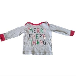5/$15 Baby Boy/Girl George Christmas Long Sleeve Shirt-6-12 Months-Santa/Snowman